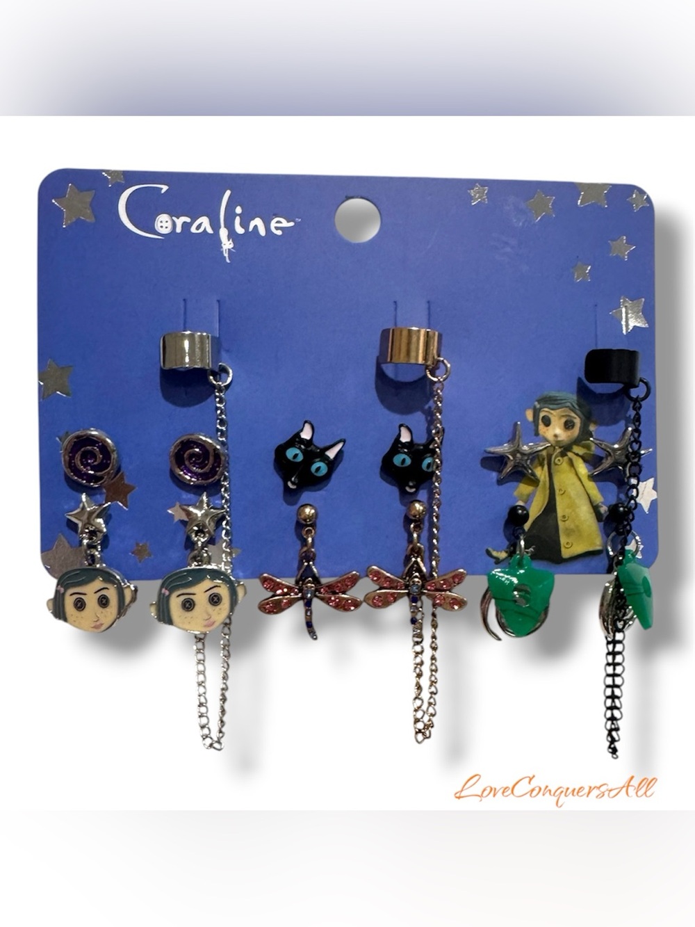 Laika Coraline Character & Icons Cuff Earring Set